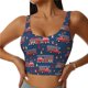 thumbnail image 1 of Fotbe Fire Truck 1 Sujetador Deportivo Largo sin Aros para Mujer con Almohadillas y Soporte Medio, Transpirable y Absorbente, Camiseta Tipo Chaleco o Tank Top-X-Large, 1 of 8
