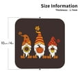 thumbnail image 3 of Pofeuu Fall Gnomes Print Leather Coasters Set of 6, Round Cups Mugs Mat Pad for Home Kitchen Heat Resistant Drink Coasters,Square, 3 of 7