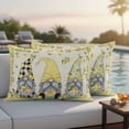 thumbnail image 2 of Rustic Lemon Gnomes Outdoor Pillow Covers Pack of 2 Summer Fruit Leaves Linen Yellow Border Waterproof Throw Pillow Covers Decorative Cushion Cases for Patio Garden Tent Balcony Couch 20x12 inch, 2 of 9