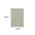 thumbnail image 5 of HomeRoots 507284 8 x 11 ft. Blue Geometric Stain Resistant Indoor & Outdoor Rectangle Area Rug, 5 of 5