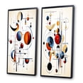 thumbnail image 3 of Designart "Mysterious Codes Minimalist Enigma III" Modern Geometric Framed Wall Art Set Of 2 - Modern White Frame Gallery Set For Office Decor, 3 of 6