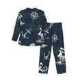 thumbnail image 2 of Kll Vintage Marine Sleepwear Mens Flannel Pajamas,Long Cotton Pj Set, 2 of 9