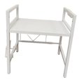 thumbnail image 4 of Luzkey Extendable Microwave Oven Rack Bakers Rack Heavy Duty 1 Layer Toaster Shelf Utensils Storage for Cafe Dining Room Home Pantry White, 4 of 8