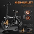 thumbnail image 3 of 14" Folding Electric Bike for Adult, Peak 750W Max 20MPH 70 Miles Electric Bicycle, 48V 20Ah Removable Battery, PAS Control, E-Bike for Adults Teens, Front Suspension, 3 of 3