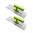 thumbnail image 1 of Paleta de acabado plano de acero inoxidable shamjiam herramienta de hormigón agarre antideslizante 9,5x4 pulgadas para techos de yeso arqueados duradera Plateado, 1 of 8