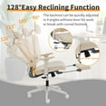 Foldable Ergonomic Office Chair, High Back Desk Chair with Footrest