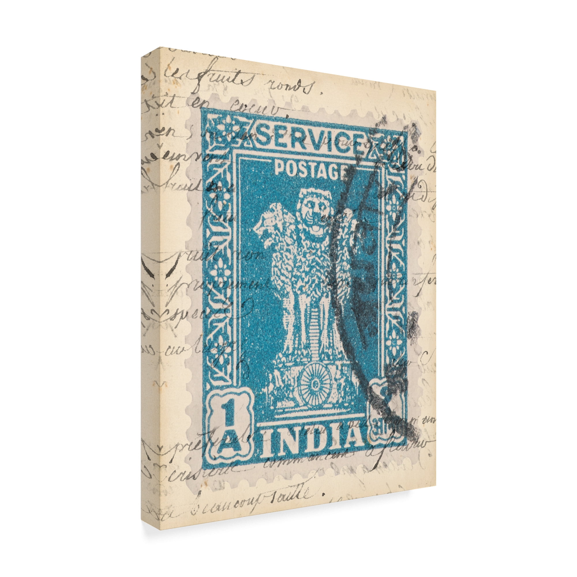 Trademark Fine Art 'Vintage Stamp I' Canvas Art by Vision Studio