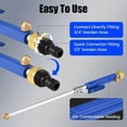 thumbnail image 3 of Jet Hose Nozzle High Pressure, Water Jet Washer Gun with 2 Different Nozzles, Garden Hose Pressure Washer Attachment for Gutter Patio Car Pet Window Glass (Blue), 3 of 7