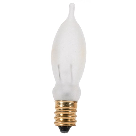 Satco S3242 Incandescent Decorative CA5 Frosted Light Bulbs 7.5W 120V 2700K E12 Candelabra Base Dimmable (25 Pack)