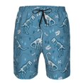 thumbnail image 3 of Balery Dinosaur Skull Traje de Baño Estilo Hawaiano para Hombre, Shorts de Secado Rápido con Bolsillos-XX-Large, 3 of 6