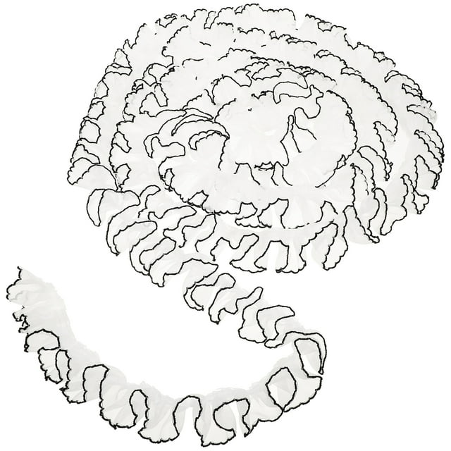 Miangastore Sewing Lace Embroidery Lace Trim White 1Pack 117.9In x 1.57In