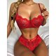 thumbnail image 1 of Conjunto de lencería de encaje sexy Ropa interior de mujer Sujetador transparente Conjuntos de bragas Conjunto de sujetador de lencería negra de encaje Conjunto de ropa interior Deng Xun unisex, 1 of 2