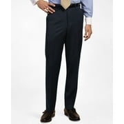 New 5652-2 Brooks Brothers Mens Navy Blue Striped Wool Blend Dress Pants 35W x 31L