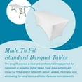 thumbnail image 3 of Leading Linens 8 ft Rectangular Fitted Black Spandex Tablecloth - Stain & Wrinkle Resistant Washable Stretch Tight Dining Table Cover for Wedding Reception Banquet Party Event, 3 of 4