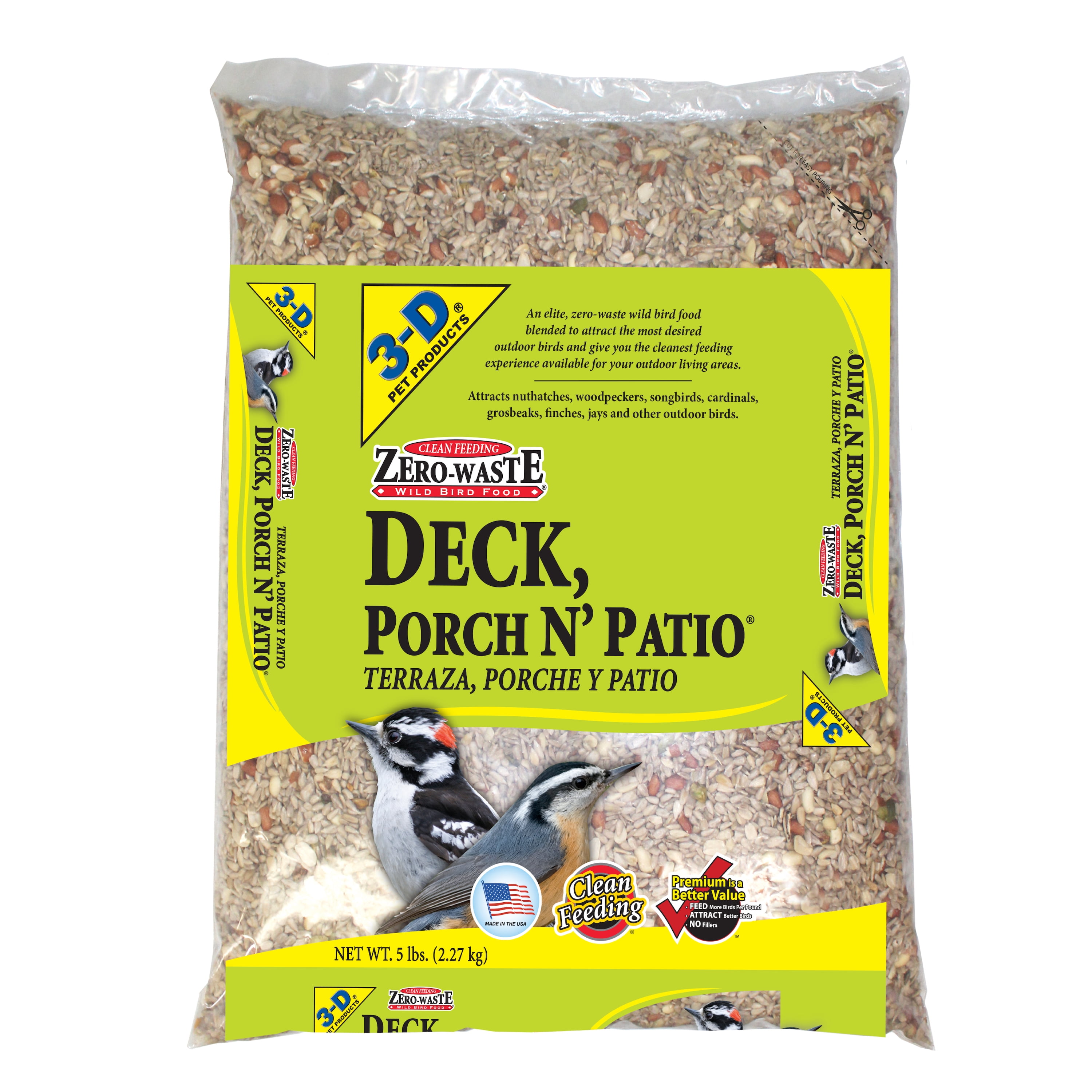 3D Pet Products Deck, Porch & Patio Blend Wild Bird Food, 10 lb
