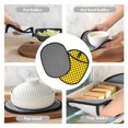 thumbnail image 4 of Polka Dot yellow Pot Holders for Kitchen - Heat Resistant Oven Mitts Hot Pads with Pocket, Non Slip Silicone Pot Holders, Cuteness Hanging Loop Potholders for Kitchen Baking, 4 of 5