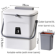 thumbnail image 2 of Cubo de basura para colgar en la pared de la cocina del hogar, caja de almacenamiento colgante, cubo doble portátil, caja clasificada con cubo interior para basura húmeda, 2 of 3