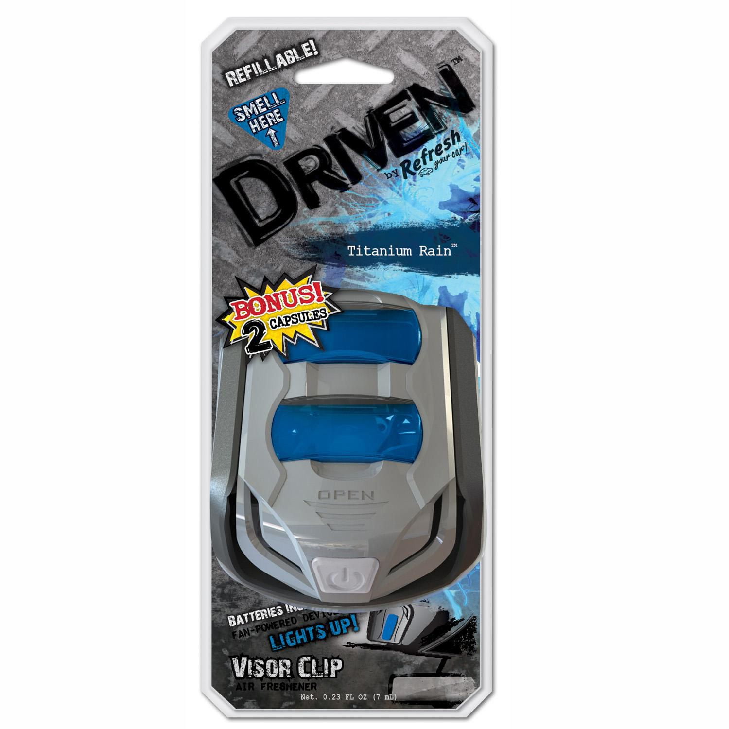 Driven Air Freshener Visor Clip Titanium Rain, 1 pack, sold by pack
