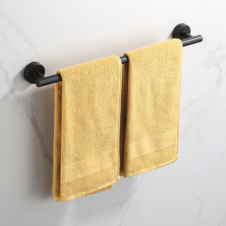 1pc Wall Mounted Bathroom Storage Rack, Gold Wall Organizer With Hook, For  Bathroom