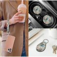 thumbnail image 5 of Pzuqiu 14 Pcs Auto Interior Covers Front Saddle Blanket Rear Split Bench Cover Steering Wheel Center Console Cushion Pad Shoulder Strap Pads Seat Headrest Coasters Keychain Bohemian Flower Dragonfly, 5 of 7