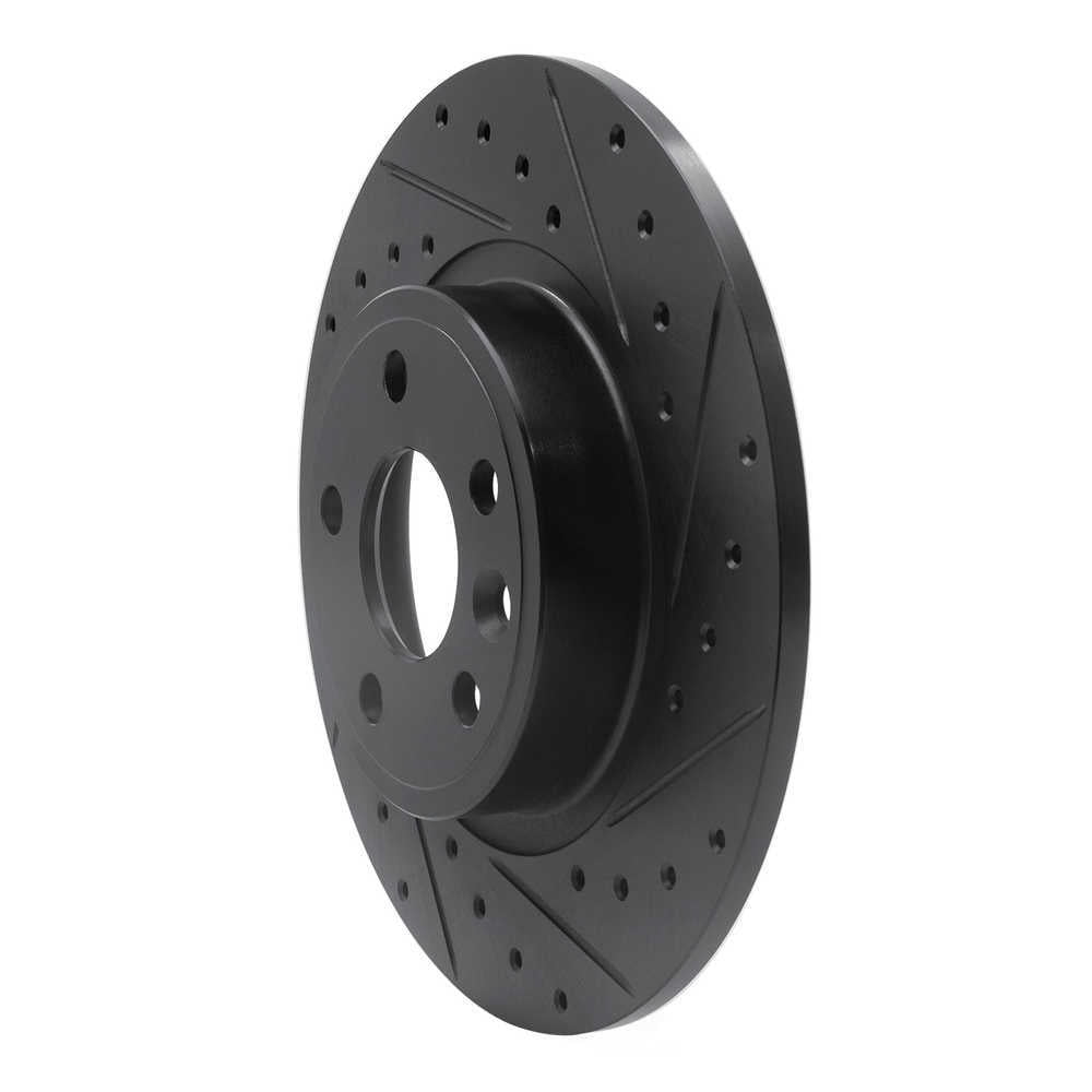 Dynamic Friction Company 633-11027R DFC Brake Rotor - Drilled And Slotted - Black