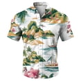 thumbnail image 5 of Hawaiian Mens Shirts Short Sleeve Ocean Wave Print Button Down Shirts Casual Stylish Beach Vacation Blouses, 5 of 7