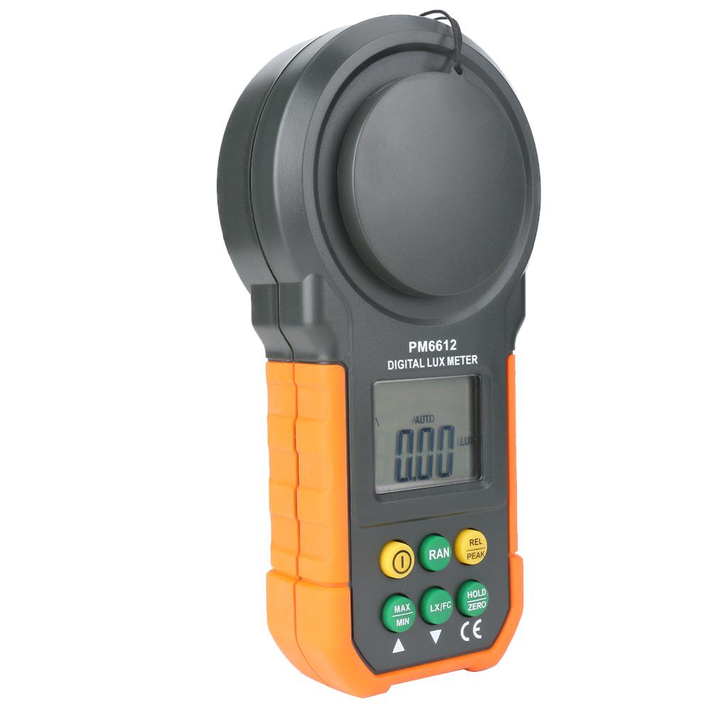 Kritne Illuminometer, PM6612 Digital Illuminometer Tester Photometer Light Illuminance Measuring