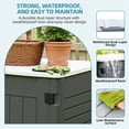 thumbnail image 3 of Uforic Large Outdoor Storage Shed, 47 Cu Ft Resin Tool Shed Without Shelves, Waterproof Outdoor Storage with Built-In Floor for Trash Cans, Garden Tools and Lawn Mowers, Lockable Design, Dark Gray, 3 of 10