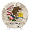 thumbnail image 3 of Acrylic Rustic Illinois State Flag Distressed USA Cake Topper Party Decoration for Wedding Anniversary Birthday Graduation, 3 of 6