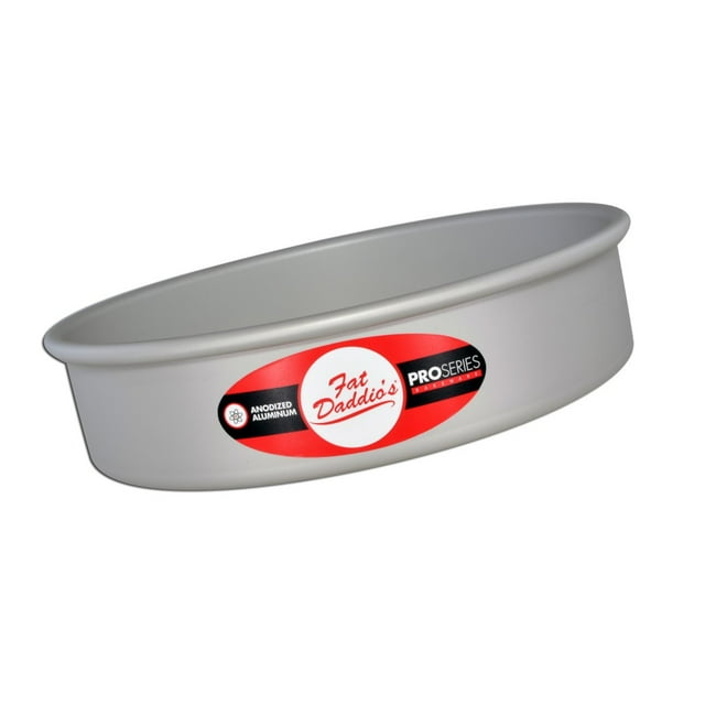 Fat Daddio's PRD-102 Anodized Aluminum Round Cake Pan with Solid Bottom, 10 x 2"