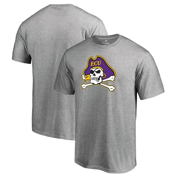 Men's Ash East Carolina Pirates Primary Team Logo T-Shirt