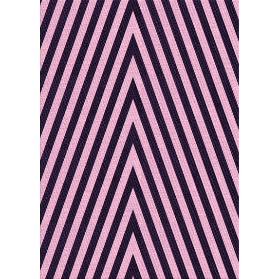 Ahgly Company Machine Washable Indoor Rectangle Transitional Pastel Purple Pink Area Rugs, 4' x 6'