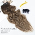 thumbnail image 2 of Extensiones de Cabello de Alambre Invisible con Diadema Transparente Tamaño Ajustable 4 Clips Seguros Peluquín de Alambre Secreto Largo Ondulado de 16 Pulgadas Rubio Ceniza Sucio Ombré para Mujeres, 2 of 7