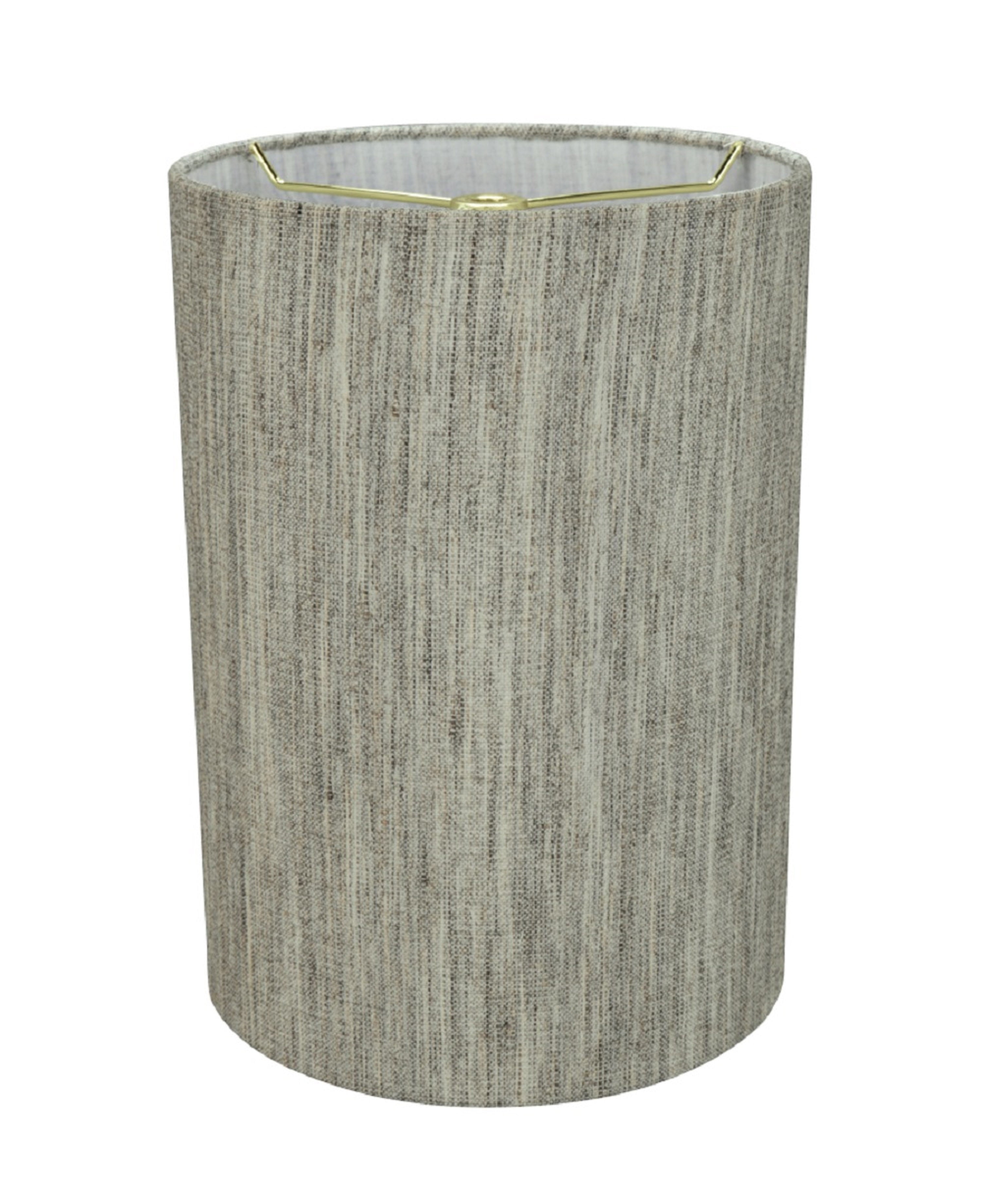 Aspen Creative 31274 Transitional Drum (Cylinder) Shaped Spider Construction Lamp Shade in Light Grey, 8" wide (8" x 8" x 11")