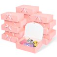 thumbnail image 1 of Cajas de regalo WLUSEAXI, paquete de 12 unidades, color rosa, 30 x 25 x 8 cm, con cinta, 1 of 7