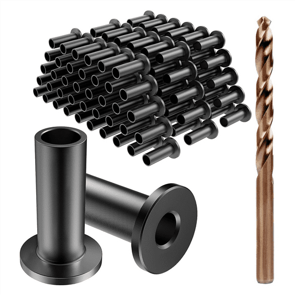 50 Pack Stainless Steel Protector Sleeves for 1/8inch 5/32inch or 3/16inch Deck Cable Railing, for Wood/Composite Posts