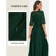 thumbnail image 4 of Vestido de noche Wedtrend vestido largo de chifón verde oscuro 3XL para mujer, 4 of 6