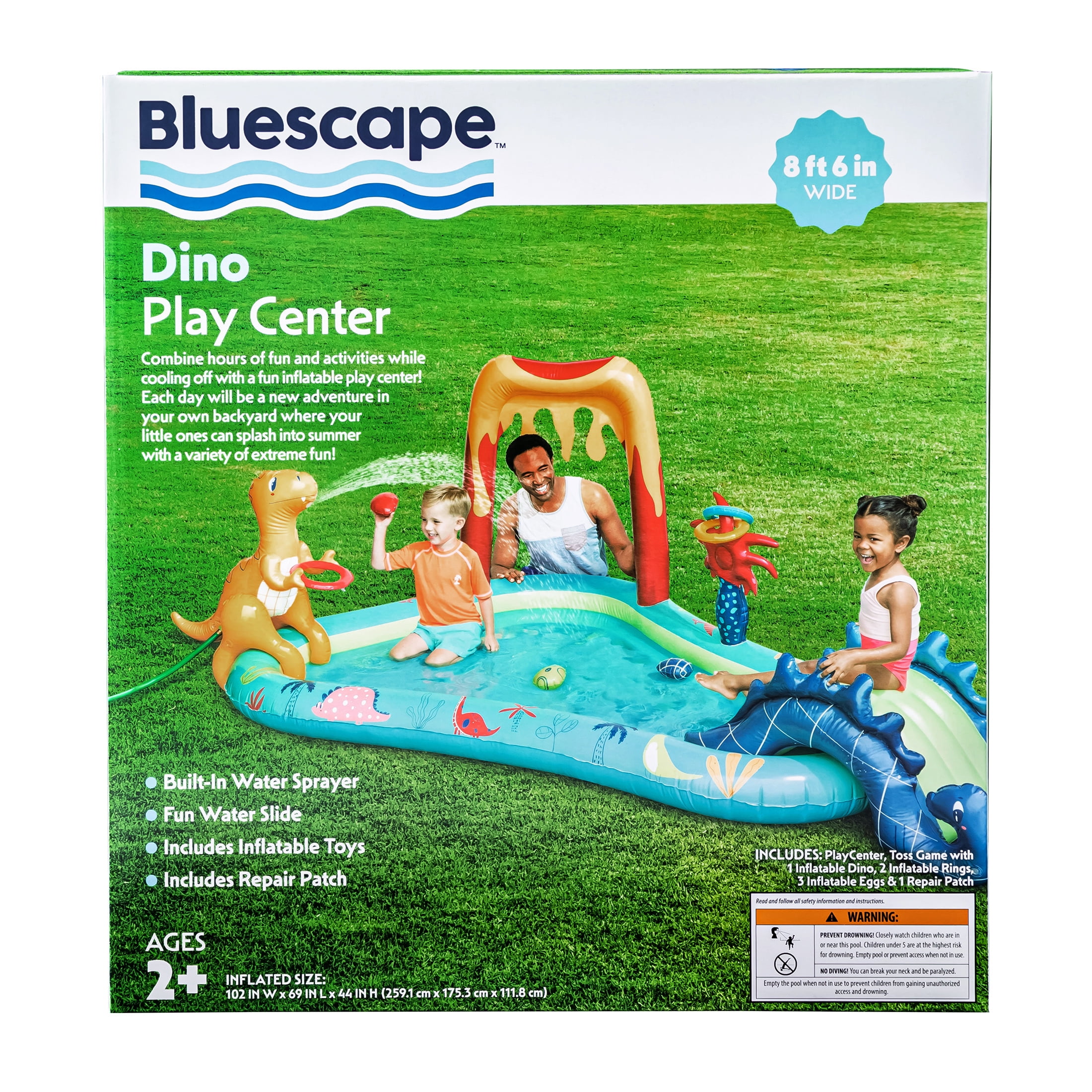 Bluescape Dino Play Center, Inflatable Pool Game & Toys, Age 2 & up, Unisex