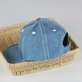 thumbnail image 4 of FAOWME Spring Thin Children Denim Hat LOVE MAMA Tongue Hat For Boys Girls Casual Hat Light Blue 1-3 Years, 4 of 7