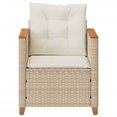 thumbnail image 2 of vidaXL Garden Chair with Cushions Beige Poly Rattan, 2 of 5