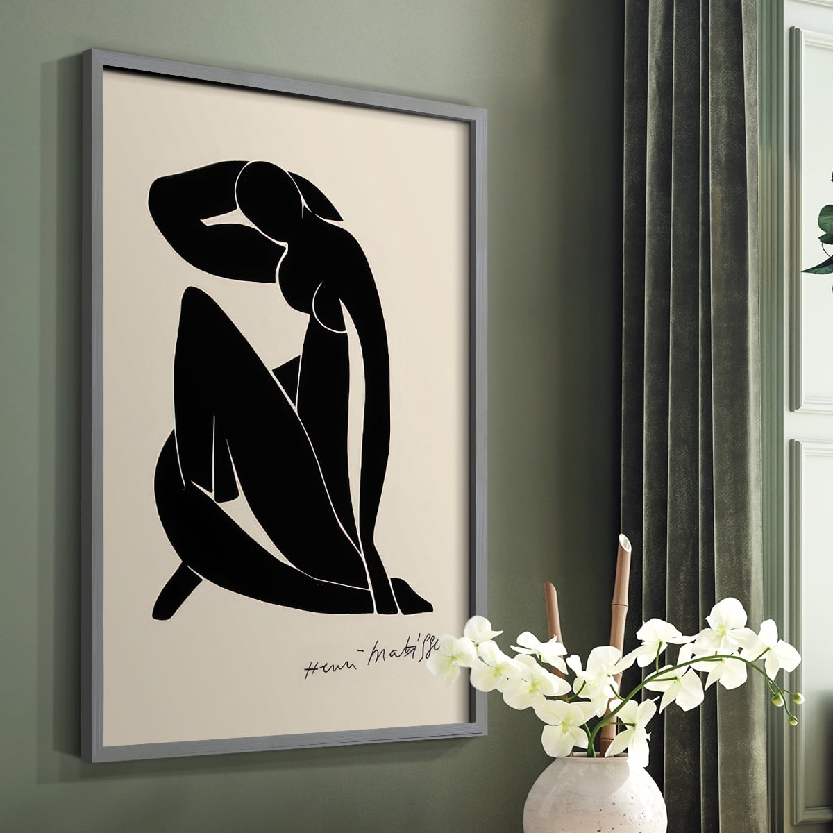 Matisse CLXXXVII Framed Print in Gray Solid Wood 16 x 20 Framed Print