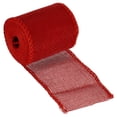 thumbnail image 1 of Unique Bargains 2.36 Inch Wide 3.28 Yards Wired Jute Crafts Roll Wrap Decoration Red, 1 of 6