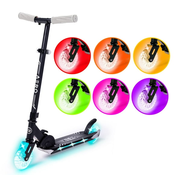 Aero Scooter for Kids 5-7, Boys & Girls 2 Wheels Kick Scooter with Dynamic Lights, Foldable & Height Adjustable