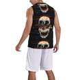thumbnail image 5 of Rocae Glitch Screaming Skull for Men's Basketball Jersey Lightweight and Breathable Athletic Tank Top,Quick-Drying Sports Jersey Small, 5 of 9