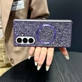 thumbnail image 2 of Designed for Samsung Galaxy Z Fold 6 Magnetic Phone Case,For Women Girls,Compatible with Mag-Safe,Bling Glitter Back, Slim Ultra Thin Cover,Shockproof Anti-Scratch Rugged Phone Case,Purple, 2 of 7