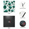 thumbnail image 2 of Turquoise Marble Wooden Wall Clock Silent Non Ticking, Gold White Geometric Hexagon Modern Square Wall Clocks Battery Operated, Decor Clock for Home Office, Living Room, Kitchen, 10 Inch, 2 of 9