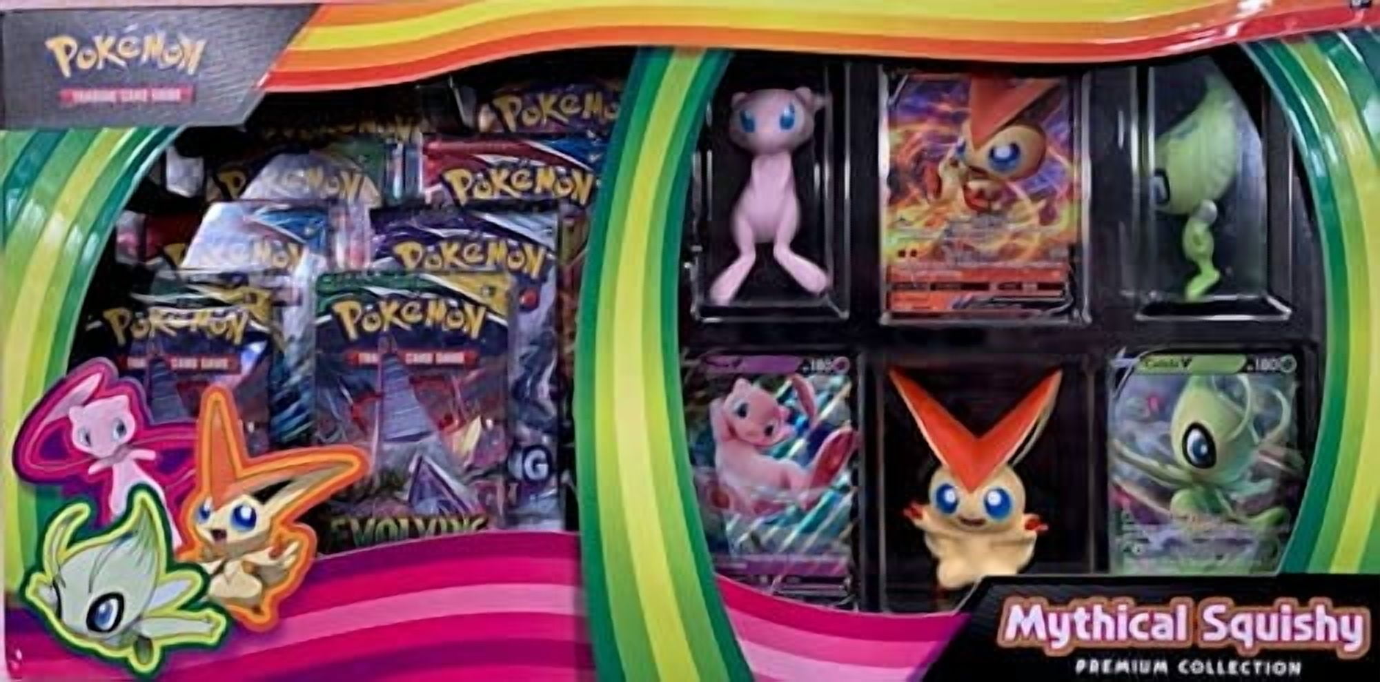 Pokemon Toys Mythical Squishy Premium Trading Card Game