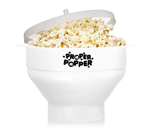 Pink The Original Proper Popper Microwave Popcorn Popper Collapsible Bowl BPA Free & Dishwasher Safe - Silicone Popcorn Maker 
