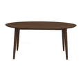thumbnail image 6 of Solid Wood Oval Dining Table for Kitchen and Dining Room, Walnut Brown Mid-Century Modern Style, 6 of 6