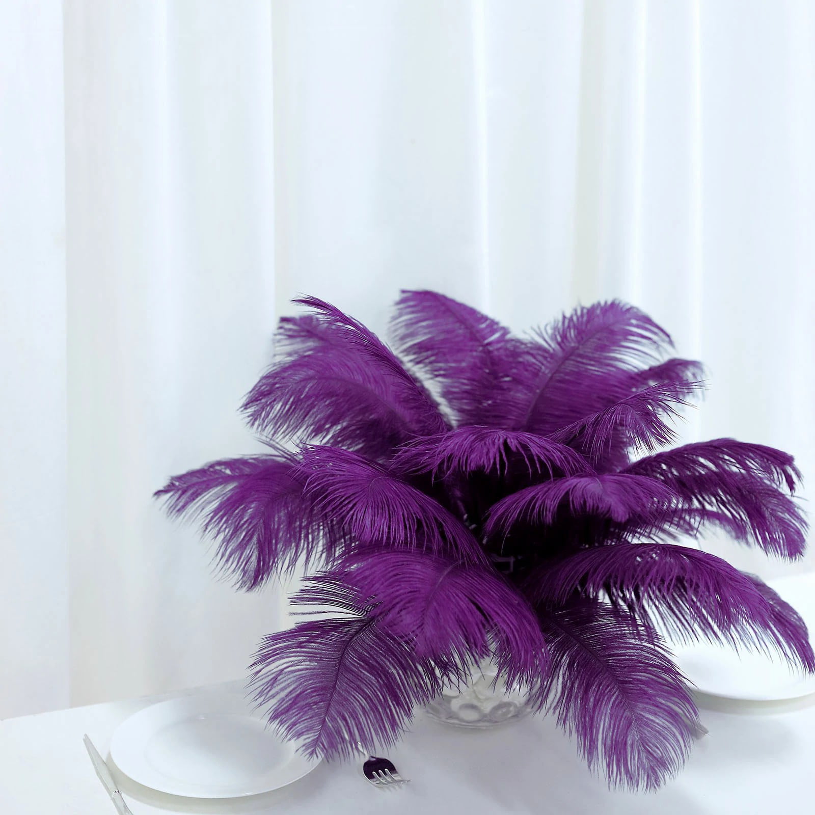 Complete Feather Centerpiece With 24 Vase (Purple) for Sale Online